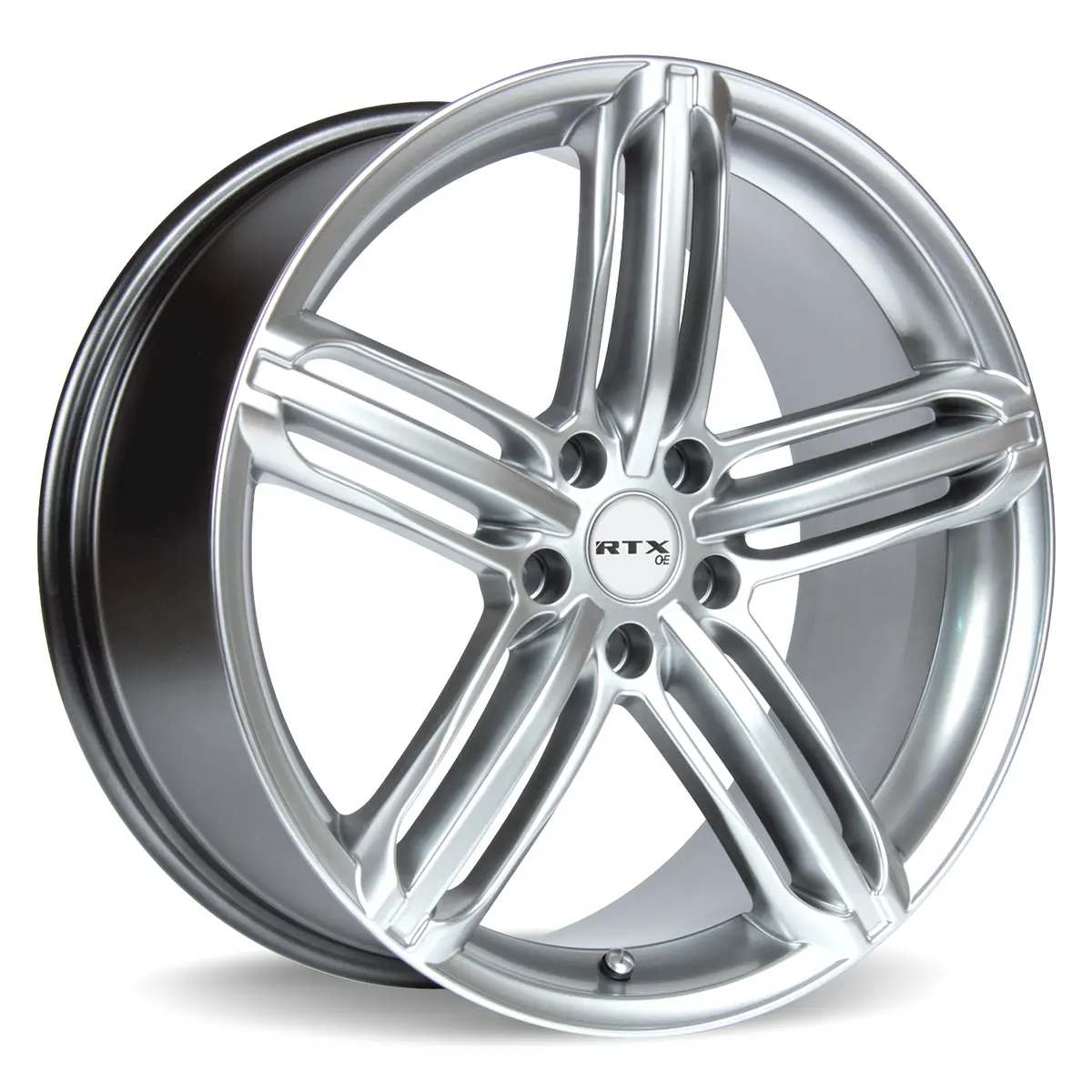 18X8 Alloy Wheel - Rtx Bavaria Ii 082485 Hyper Silver , With 5X112 Bolt Pattern , 35.0 Offset , 66.6 Hubbore For  Volkswagen Atlas  2024 1