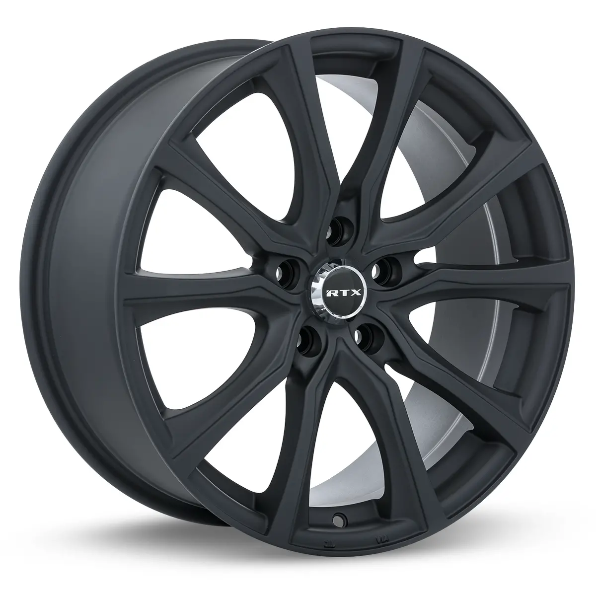 18X8 Alloy Wheel - Rtx Contour 081530 Matte Black , With 5X110 Bolt Pattern , 40.0 Offset , 65.1 Hubbore 2023 Jeep Compass 1