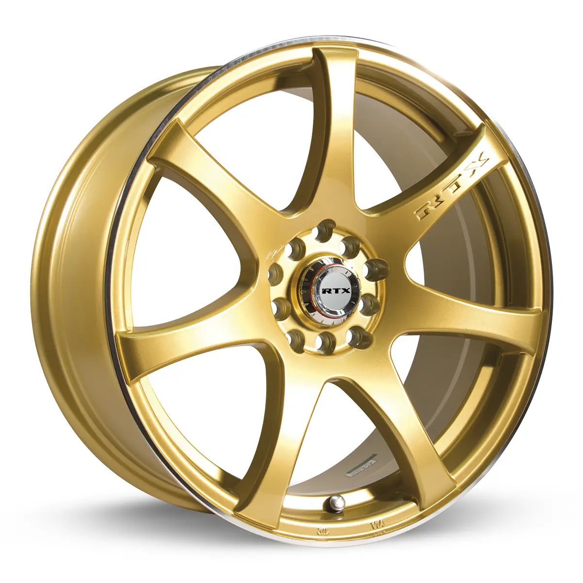 17X7.5 Premium Alloy Wheel – Rtx Ink Gold Machined – 5X100/114.3 Et42 Cb73.1 – Fits Subaru Impreza 2008-2024, Toyota Camry 2007-2024, Honda Accord 2008-2024 1