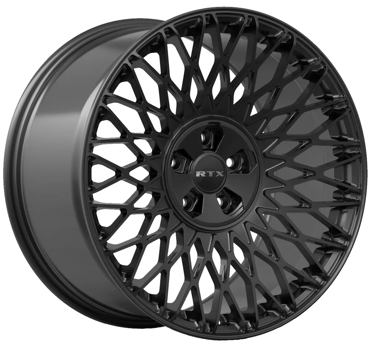 19X8.5 Gloss Black Wheel – Rtx Mesh 083411 – 5X108/5X114.3 Et40 Cb73.1 – Fits Ford Fusion, Honda Accord, Toyota Camry (2000–2024) 1