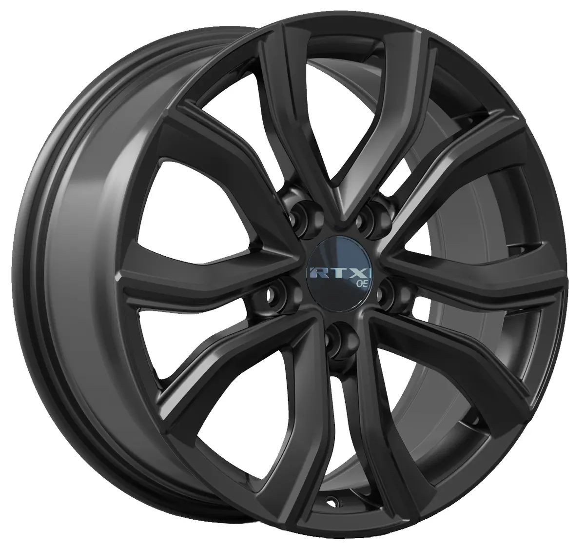 18x8 Gloss Black Alloy Wheel – RTX OE HD03 Model 083396, 5x120 Bolt Pattern, 40mm Offset, 64.1mm Center Bore – Compatible with Honda Odyssey & MDX, BMW Vehicles (2000–2024)