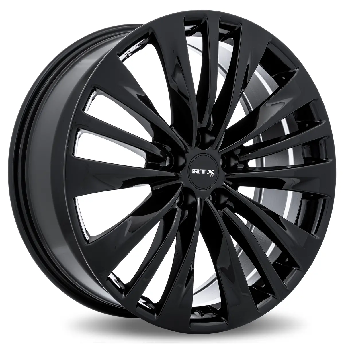 20X8 Gloss Black – Rtx Ty02 – 5X114.3 Et35 Cb60.1 – Fits Camry, Es350 1