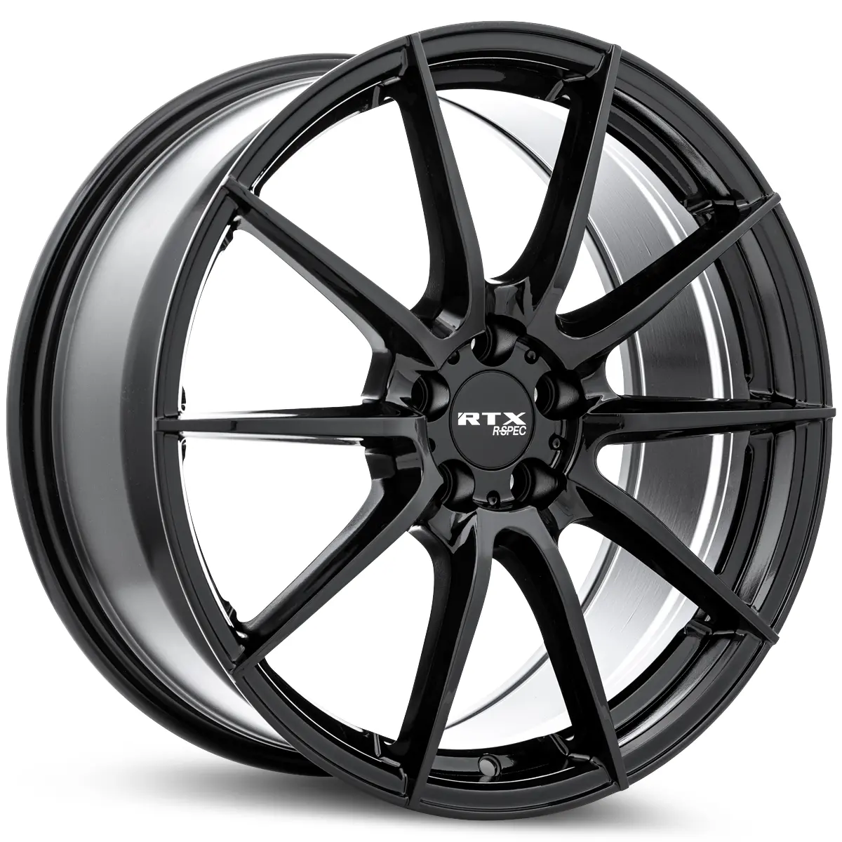 18X8 Premium Alloy Wheel – Rtx Rs03 Gloss Black – 5X114.3 Et40 Cb67.1 – Fits Honda Accord 2008–2024, Toyota Camry 2012–2024, Nissan Altima 2007–2024, Mazda 6 2009–2021, Toyota Rav4 2019–2024 1