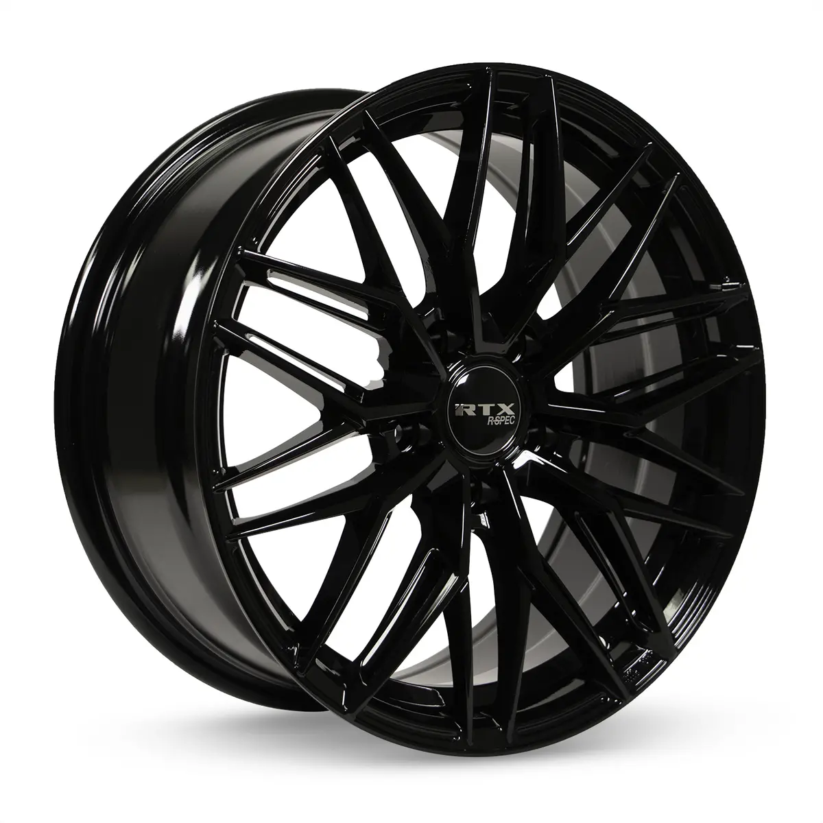 18X8.5 Gloss Black Wheel – Rtx Sw20 082846 – 5X114.3 Et45 Cb73.1 – Fits Honda Accord 2013–2024, Toyota Camry 2018–2024, Nissan Altima 2019–2024 1
