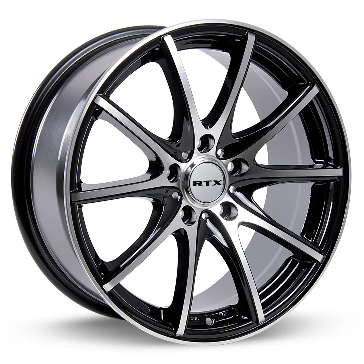 14X6 Premium Alloy Wheel – Rtx Snare Black Machined – 4X100 Et38 Cb73.1 – Fits Honda Civic 1996-2005, Toyota Yaris 2006-2019, Mazda 2 2011-2018 1
