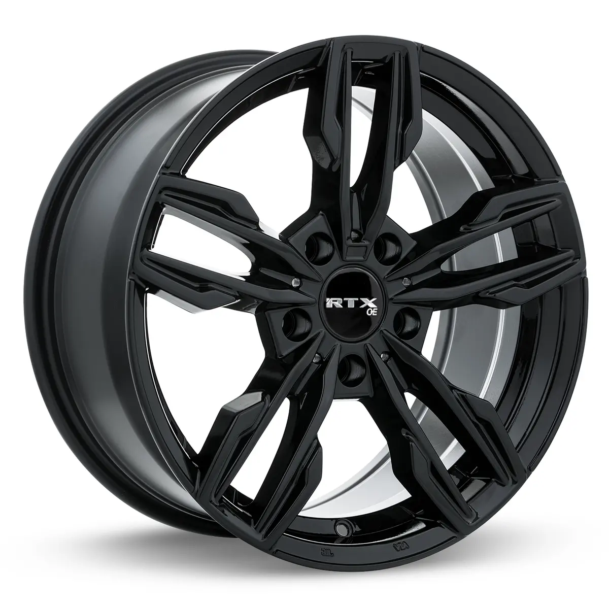 RTX Stade 17x8 Gloss Black Alloy Wheel – 5x120 Bolt Pattern, 35mm Offset, 72.6mm Hub Bore for BMW 230i (2022–2024)