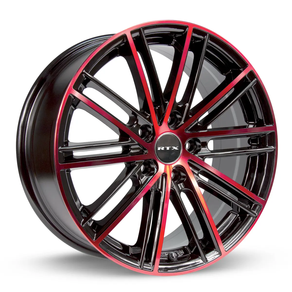 18X8 Alloy Wheel - Rtx Strobe 5 081210 Black Machined Red , With 5X114.3 Bolt Pattern , 45.0 Offset , 73.1 Hubbore For  Acura Integra 2023-2024 1