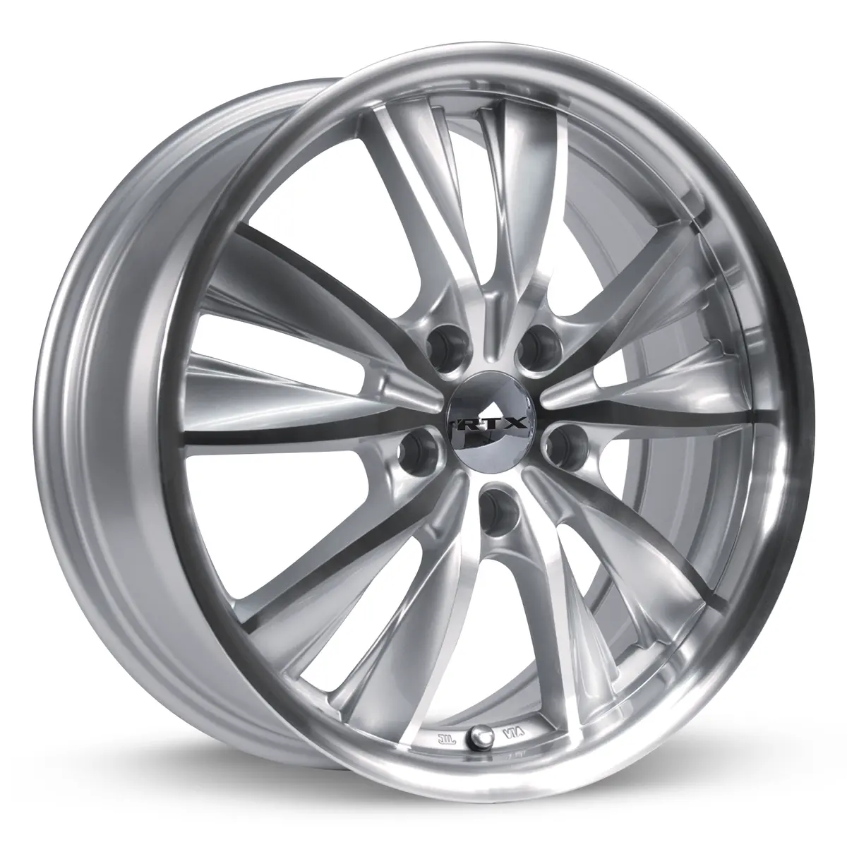17X7 Alloy Wheel - Rtx Twist 081366 Silver Machined , With 5X114.3 Bolt Pattern , 40.0 Offset , 73.1 Hubbore For Cadillac Sts 2005-2011 1