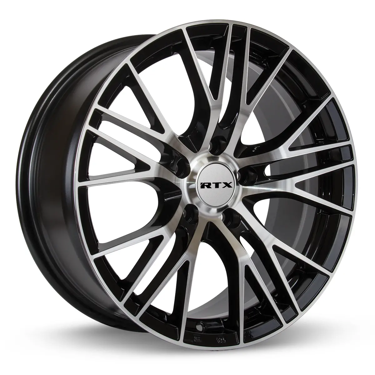 17X7.5 Alloy Wheel - Rtx Vertex 081914 Black Machined , With 5X110 Bolt Pattern , 32.0 Offset , 65.1 Hubbore  For  Chevrolet Cobalt 2005-2010 1