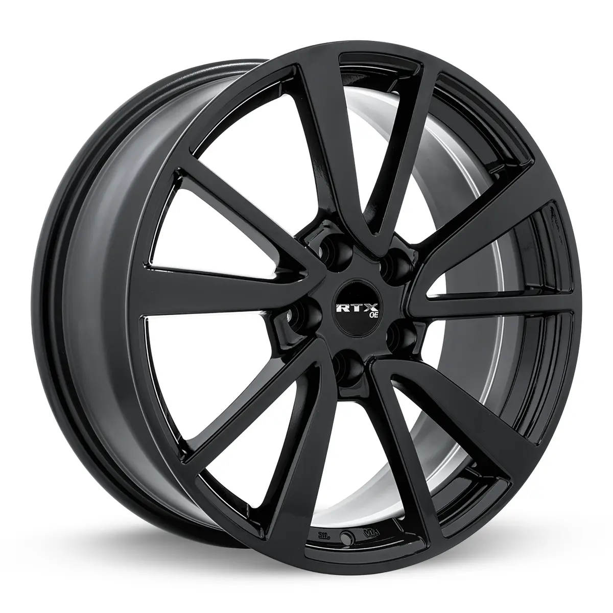 17X7 Premium Alloy Wheel – Rtx Oe Rogue Gloss Black – 5X114.3 Et35 Cb66.1 – Fits Honda Accord 2008-2024, Toyota Camry 2007-2024, Nissan Altima 2007-2024 1