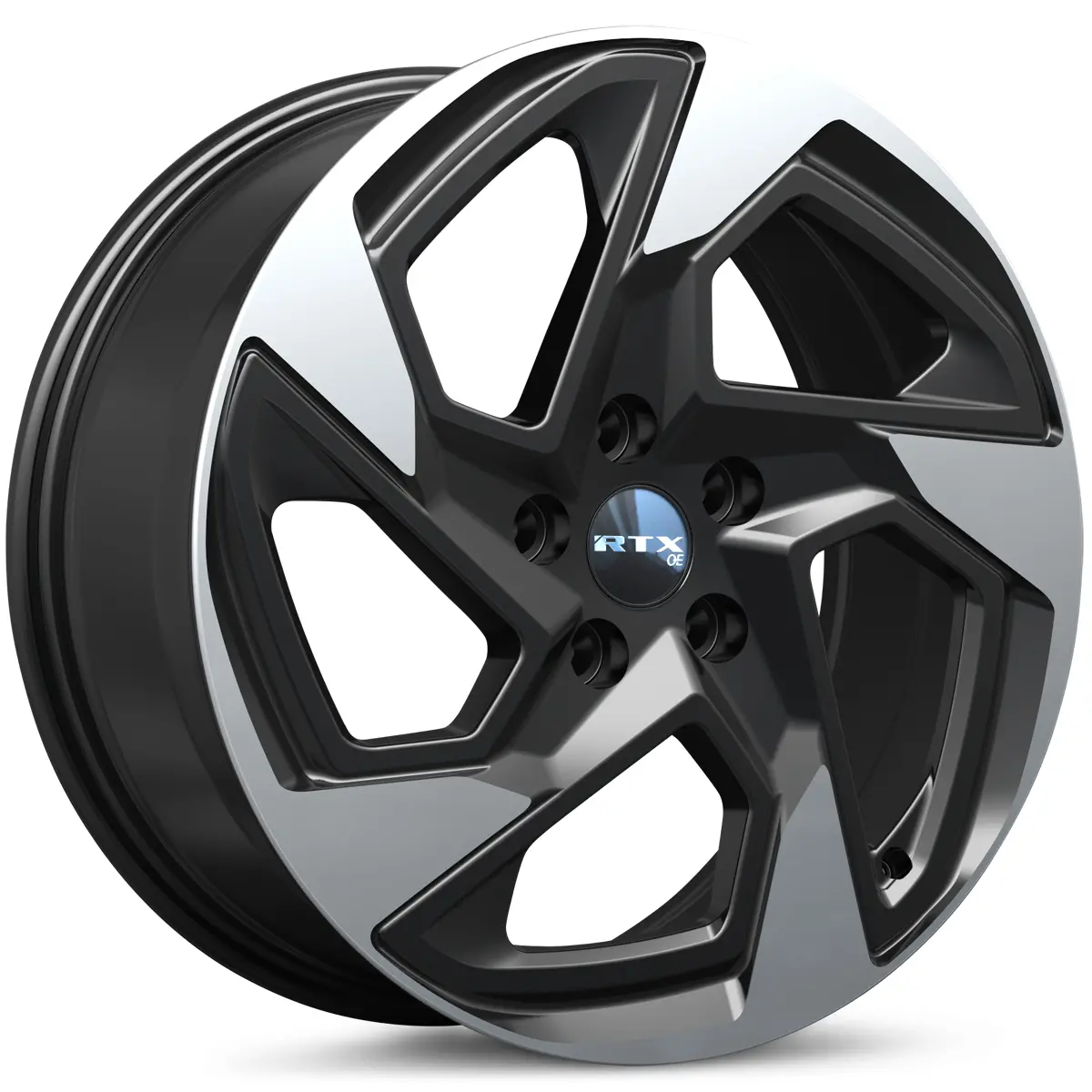 17X7 Gloss Black Machined Wheel – Rtx Su01 083348 – 5X114.3 Et55 Cb56.1 – Fits Toyota Camry 1
