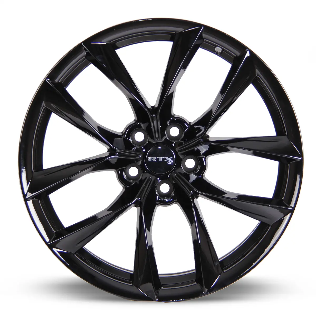 20X8.5 Alloy Wheel - Rtx Spider 082738 Gloss Black , With 5X120 Bolt Pattern , 35.0 Offset , 64.1 Hubbore For Tesla S 2