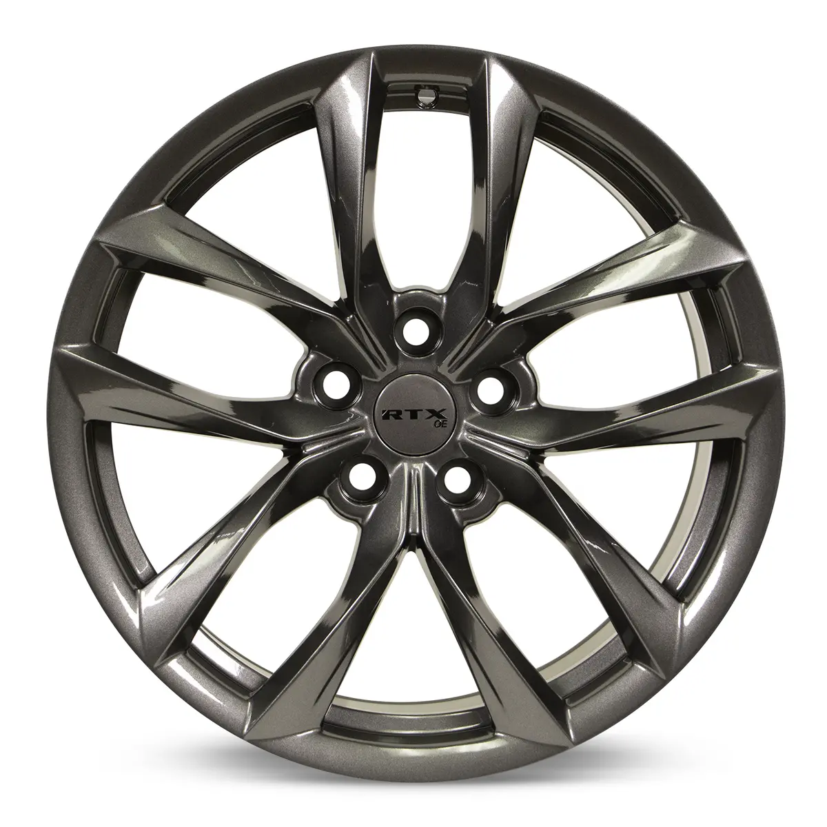 19X8.5 Alloy Wheel - Rtx Spider 082897 Gunmetal , With 5X114.3 Bolt Pattern , 35.0 Offset , 64.1 Hubbore For Tesla Y 2020-2023 2