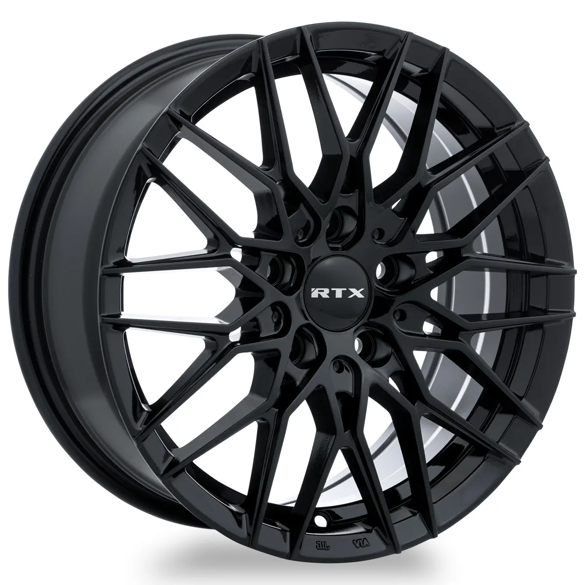 19X8 Gloss Black Wheel – Rtx V20 083252 – 5X114.3 Et42 Cb73.1 – Fits Honda Accord 2013–2024, Toyota Rav4 2019–2024, Nissan Altima 2019–2024 1