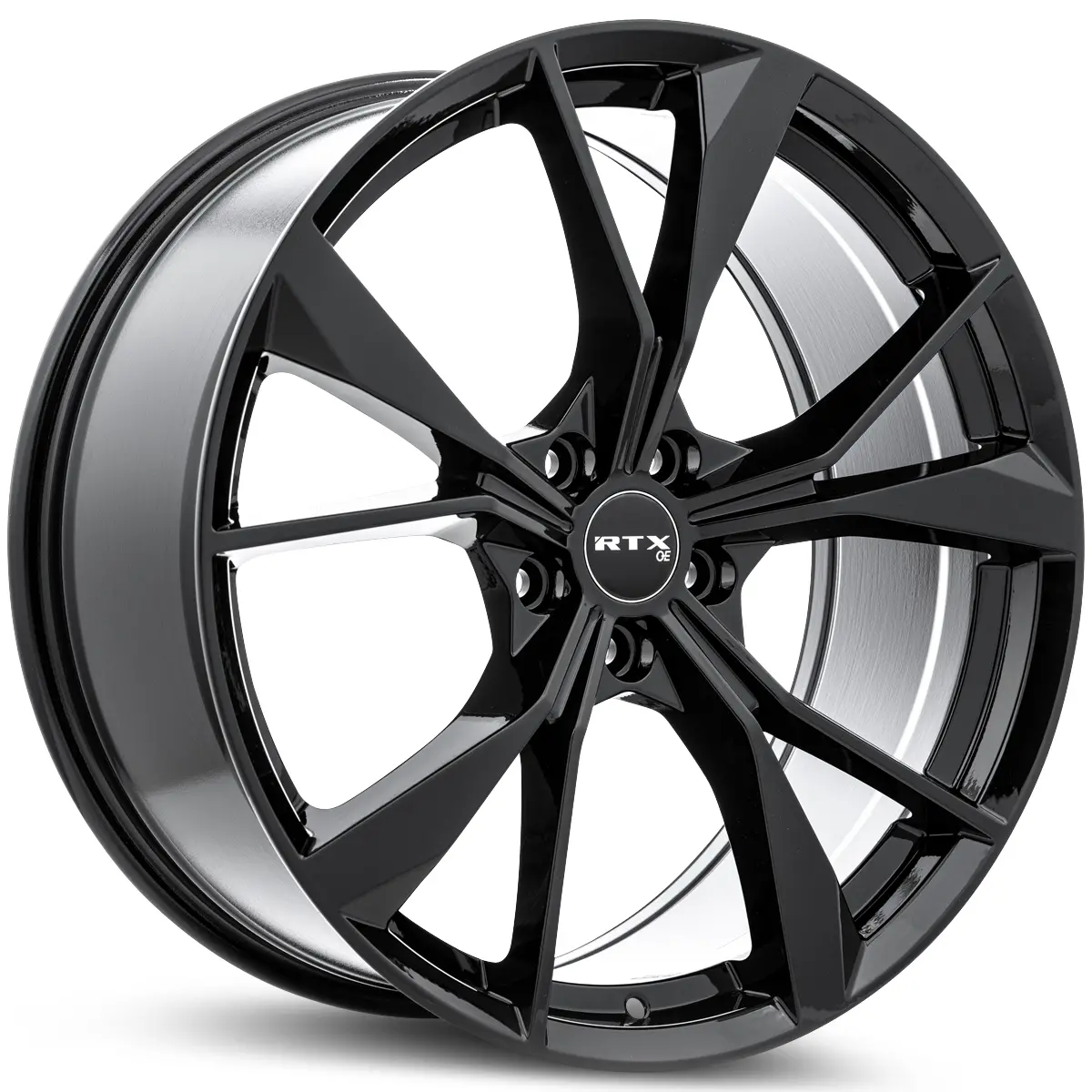 19X8 Alloy Wheel - Rtx Vw01 507439 Gloss Black , With 5X112 Bolt Pattern , 40.0 Offset , 57.1 Hubbore 1