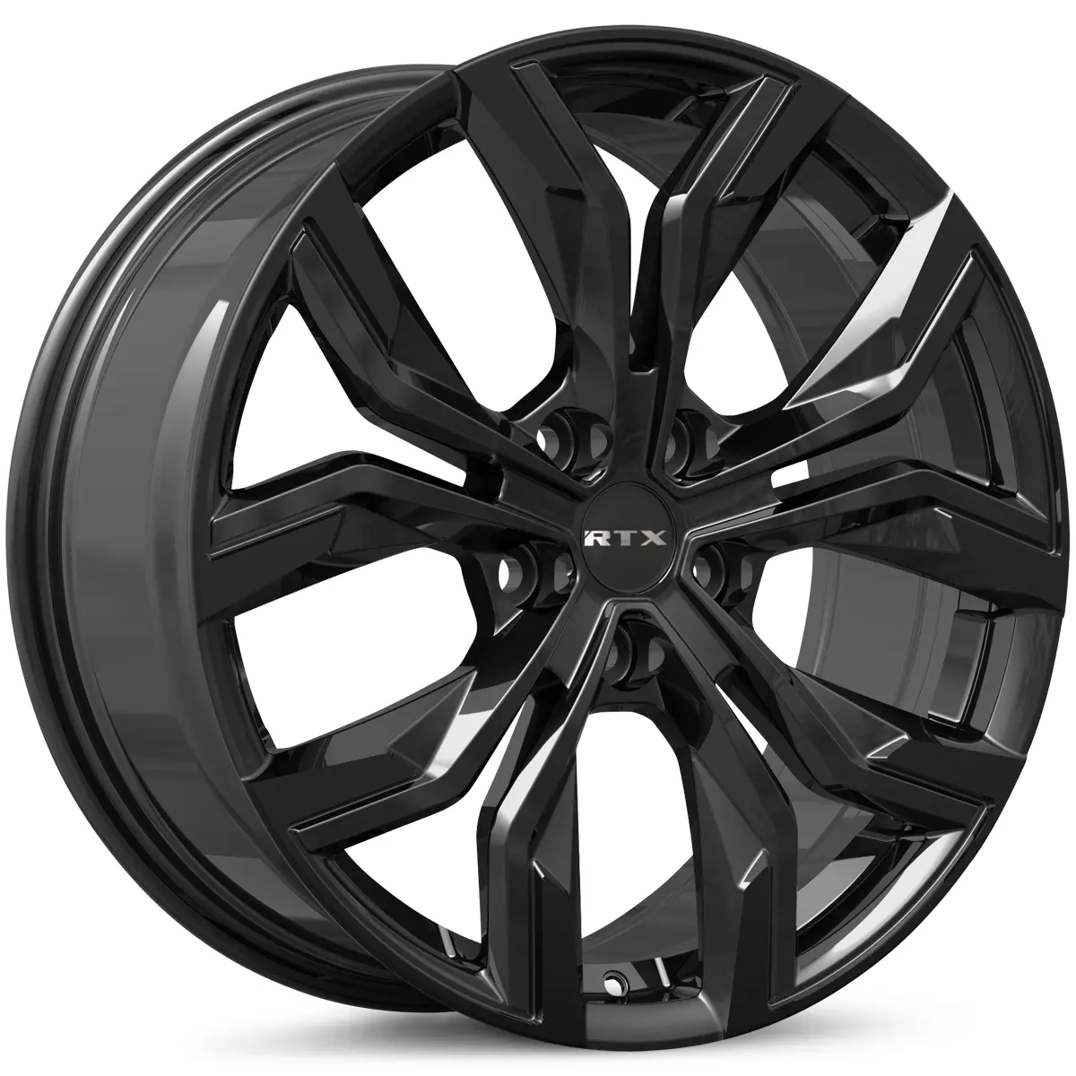 17X7 Gloss Black Wheel – Rtx Venom 083289 – 5X114.3 Et42 Cb67.1 – Fits Honda Accord 2003–2024, Toyota Camry 2007–2024 1