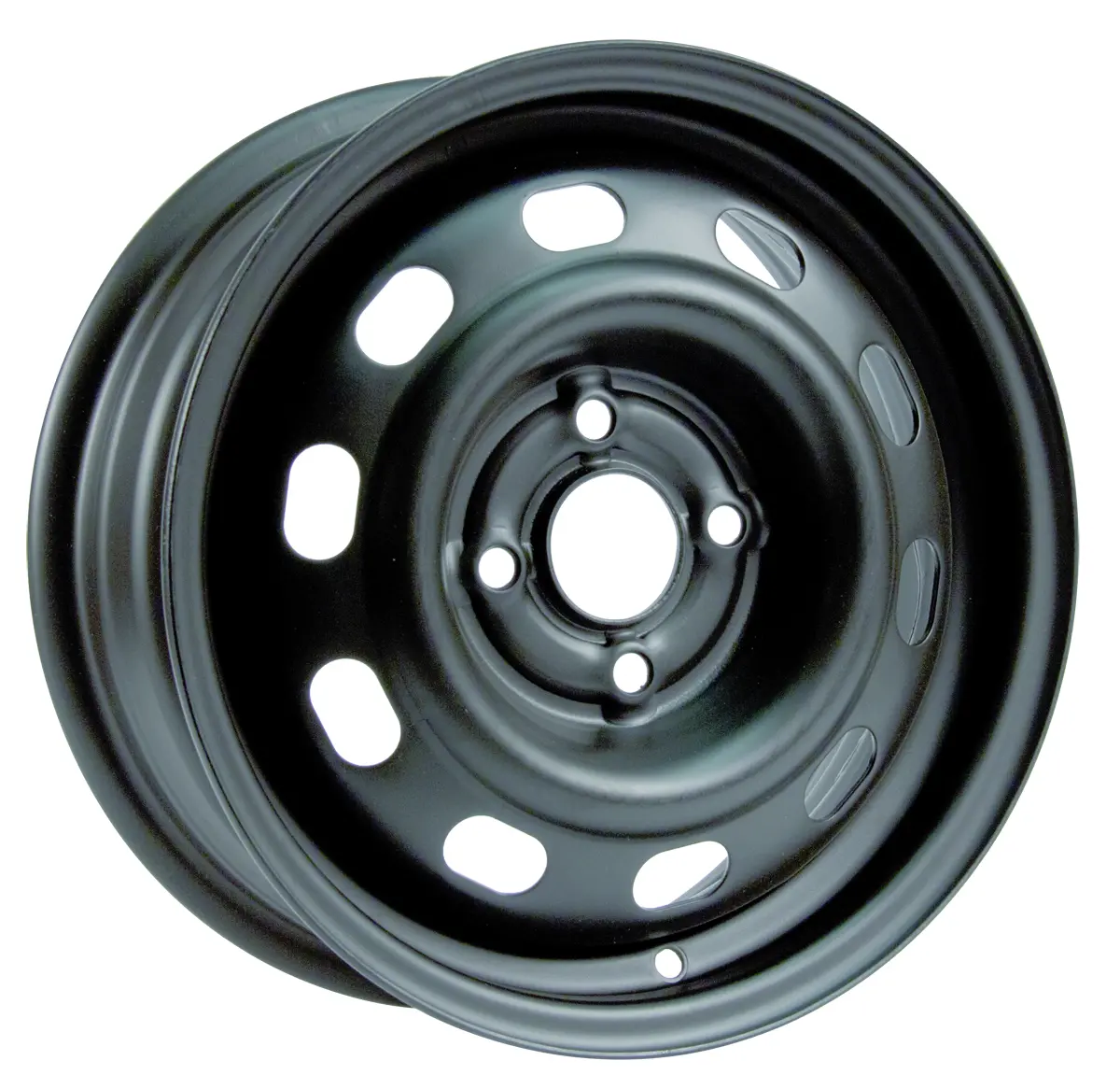 14X5.5 Rtx  Steel Wheels  X40862 -  Black , With 4X100 Bolt Pattern 45 Offset 56.1 Hubbore Honda Fit 1