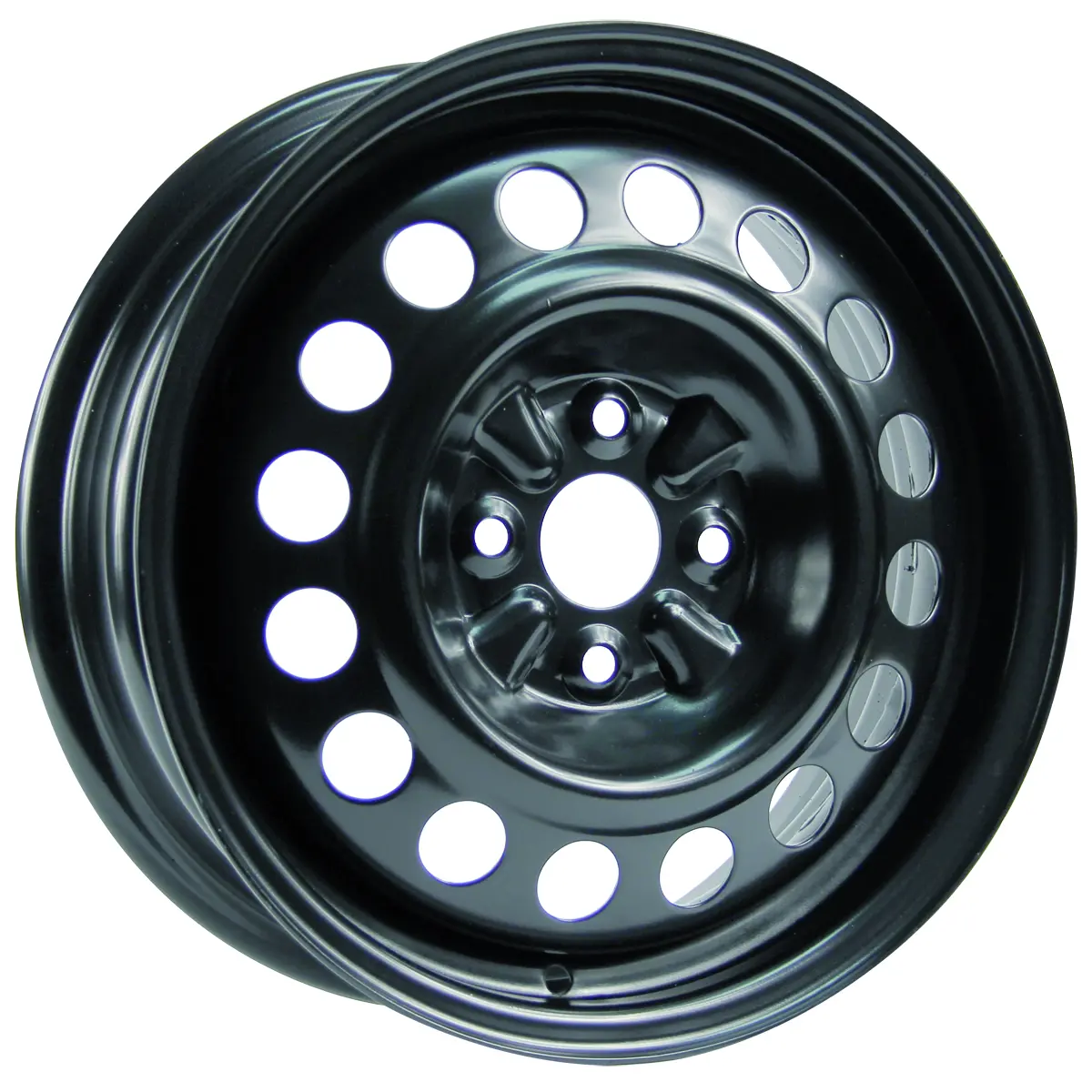 15X5.5 Rtx  Steel Wheels  X40957 -  Black , With 4X100 Bolt Pattern 45 Offset 54.1 Hubbore Toyota Yaris 1