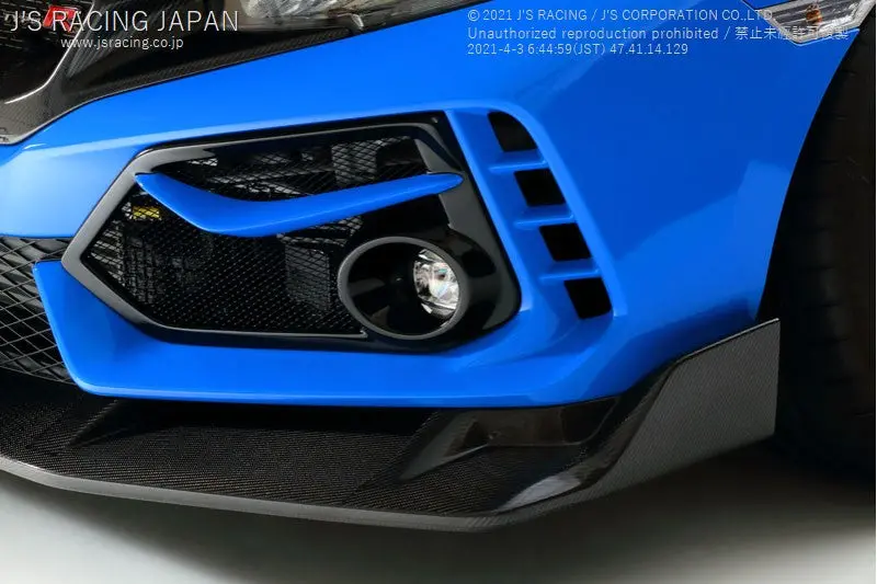 J's Racing Front Sports Garnish Civic Type R Fk8 1