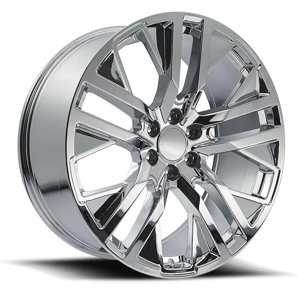 22X9 Chrome Gmc Carbonpro Style Wheels (Fr96, 6X139.7, +28 Offset) 1