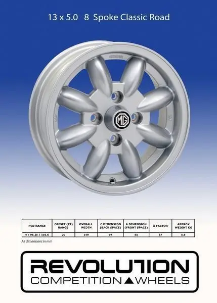 Revolution 13 X 5.5  8 Spoke 4 X95.25 Et25 (Sold As Set) 1