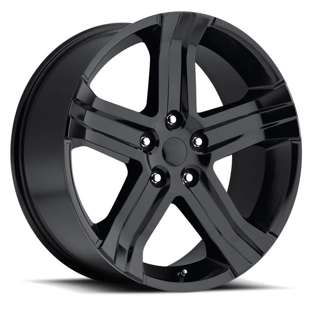 24X10 Gloss Black Ram Truck Style Wheels (Fr69, 5X139.7, +25 Offset) 1