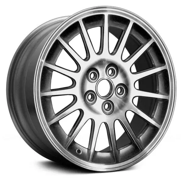 16" X 6.5" Alloy Remanufactured Wheel With 5 X 100 Bolt Pattern For Chrysler Sebring 2004–2006 - Silver With Machined Face 1
