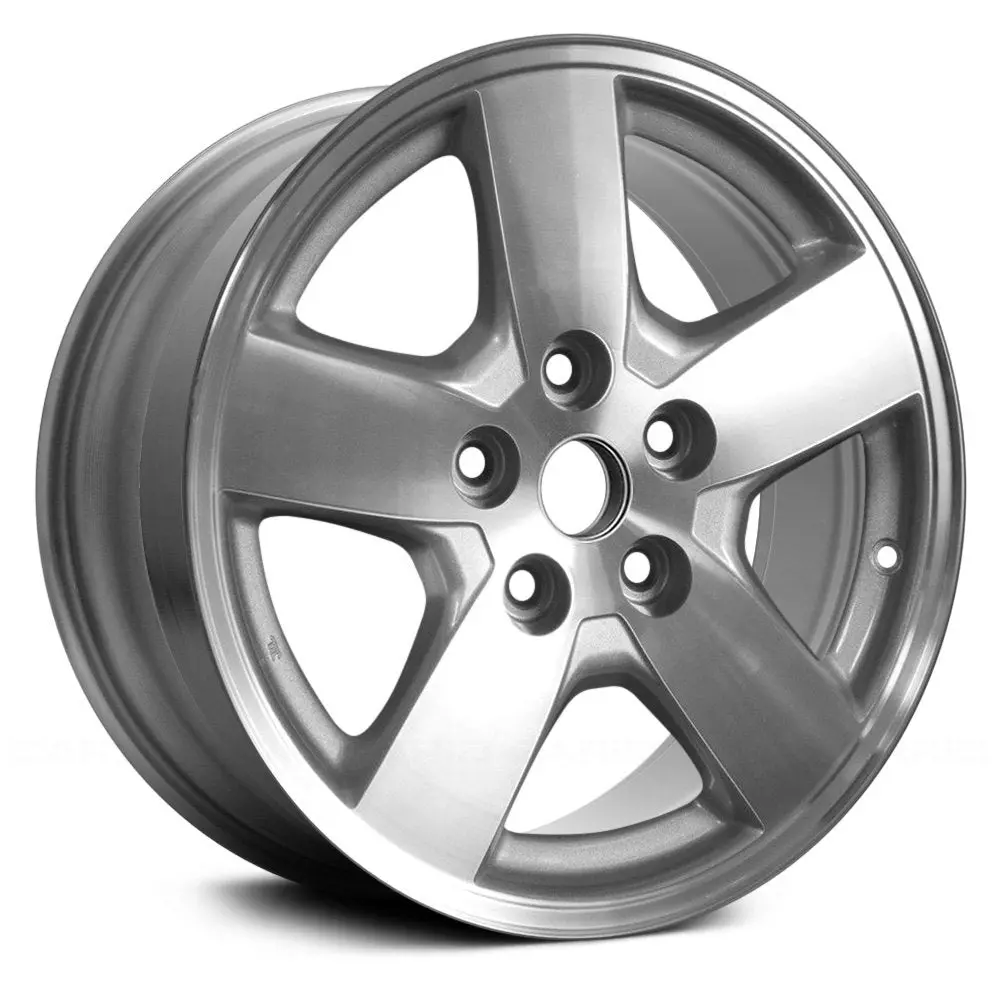 16X6.5 Silver Machined Face Remanufactured Alloy Wheel For Dodge Nitro 2007–2011 | Oem Factory Replacement Rim | Fits 5X114.3 Bolt Pattern 1