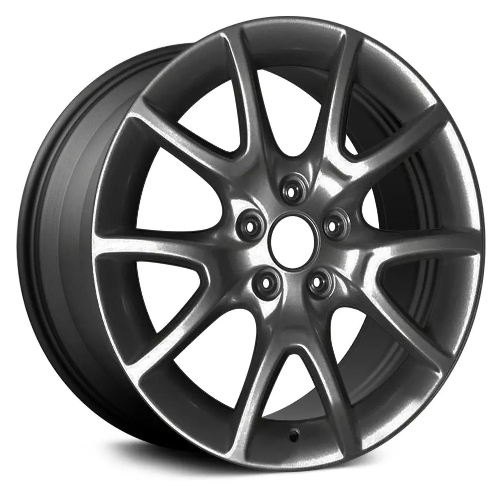 17X7.5 Dark Charcoal Remanufactured Alloy Wheel For Dodge Dart 2013–2016 | Oem Factory Replacement Rim | Fits 5X110 Bolt Pattern 1
