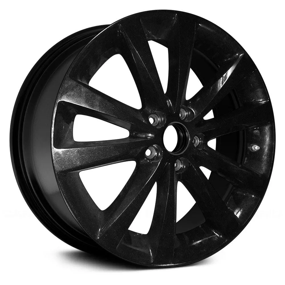 18X7 Black Remanufactured Alloy Wheel For Dodge Avenger 2012–2014 | Oem Factory Replacement Rim | Fits 5X114.3 Bolt Pattern 1