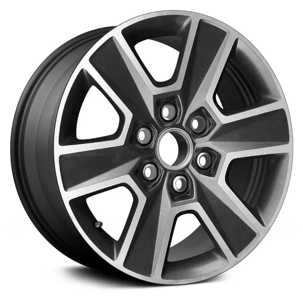 18X7.5 Dark Charcoal Machined Remanufactured Alloy Wheel For Ford F-150 2015–2017 | Oem Factory Replacement Rim | Fits 6X135 Bolt Pattern 1