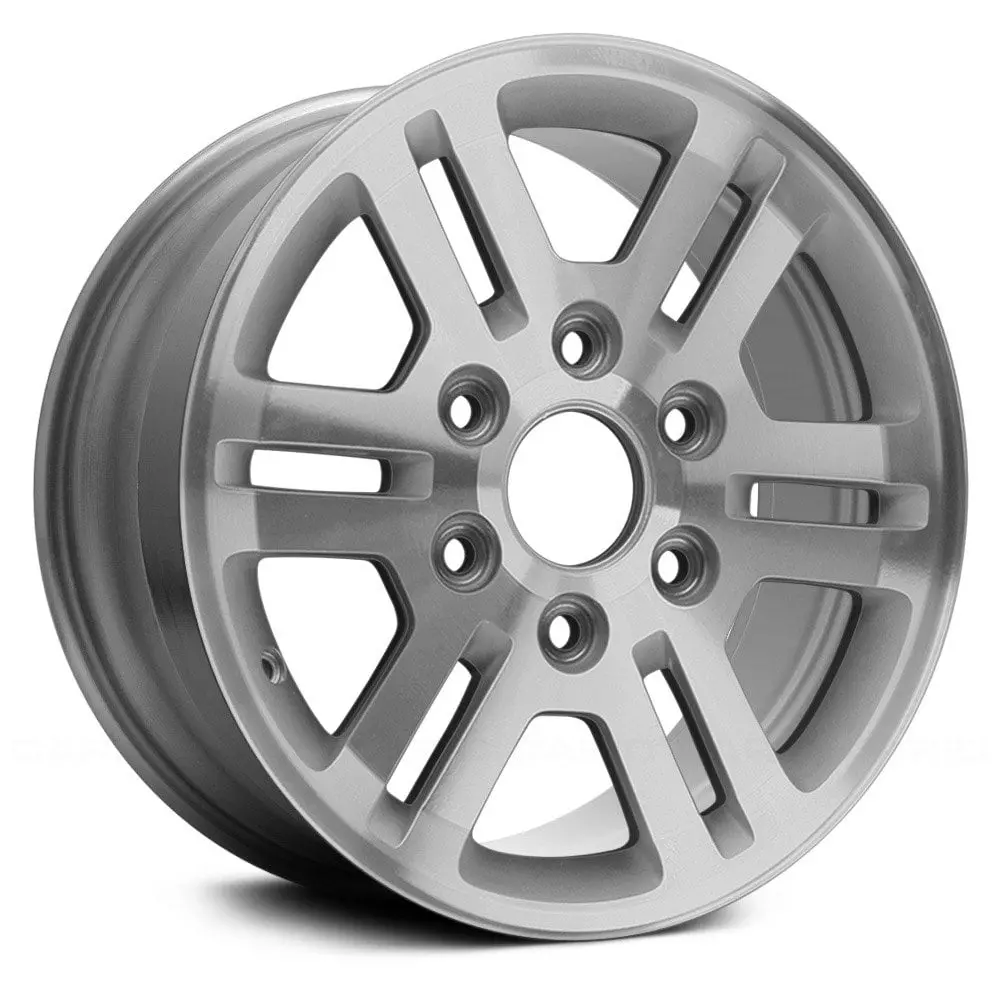 16X6.5 Silver Machined Remanufactured Alloy Wheel For Chevy Colorado 2009–2012 | Oem Factory Replacement Rim | Fits 6X139.7 Bolt Pattern 1