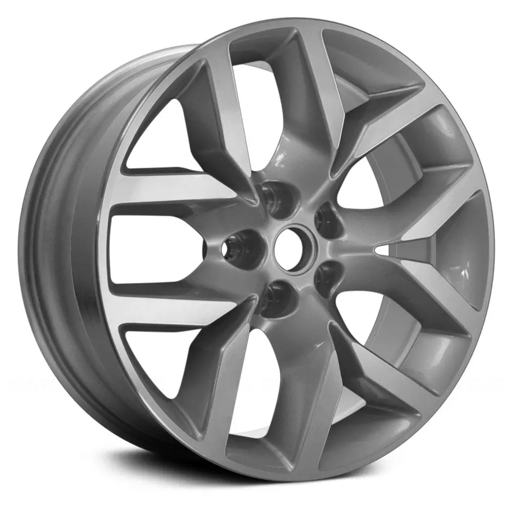 19 X 8.5 Alloy Remanufactured Wheel With 5 X 120 Bolt Pattern | Oem Factory Replacement Rim | Chevy Impala 2014-2020 - Machined And Bright Sparkle Silver | Machined And Bright Sparkle Silver 1