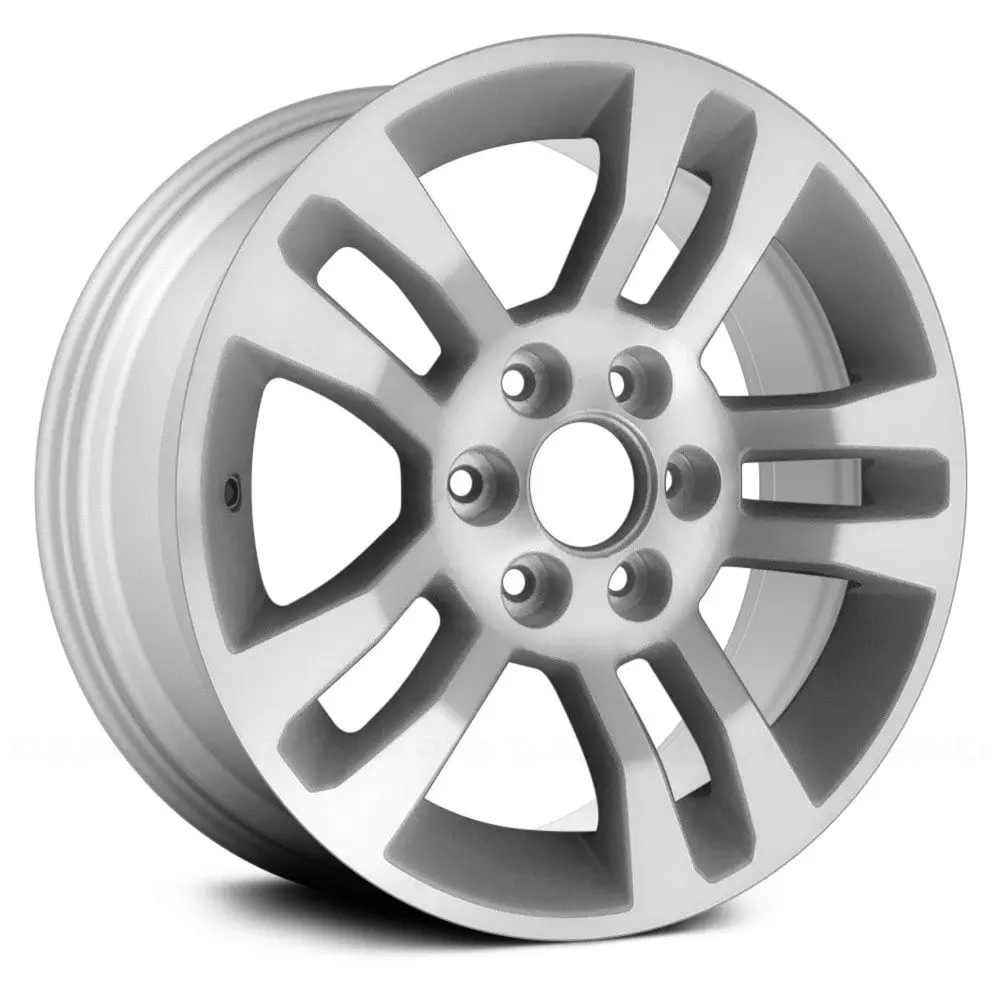 18 X 8.5 Alloy Replica Wheel With 6 X 139.7 Bolt Pattern | Oem Factory Replacement Rim | Chevrolet Silverado 1500 2014–2017 - Machined And Silver | Machined And Silver 1
