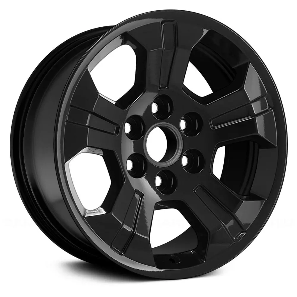 18 X 8.5 Alloy Remanufactured Wheel With 6 X 139.7 Bolt Pattern | Oem Factory Replacement Rim | Chevy Silverado 1500 2014-2017 - Black | Black 1
