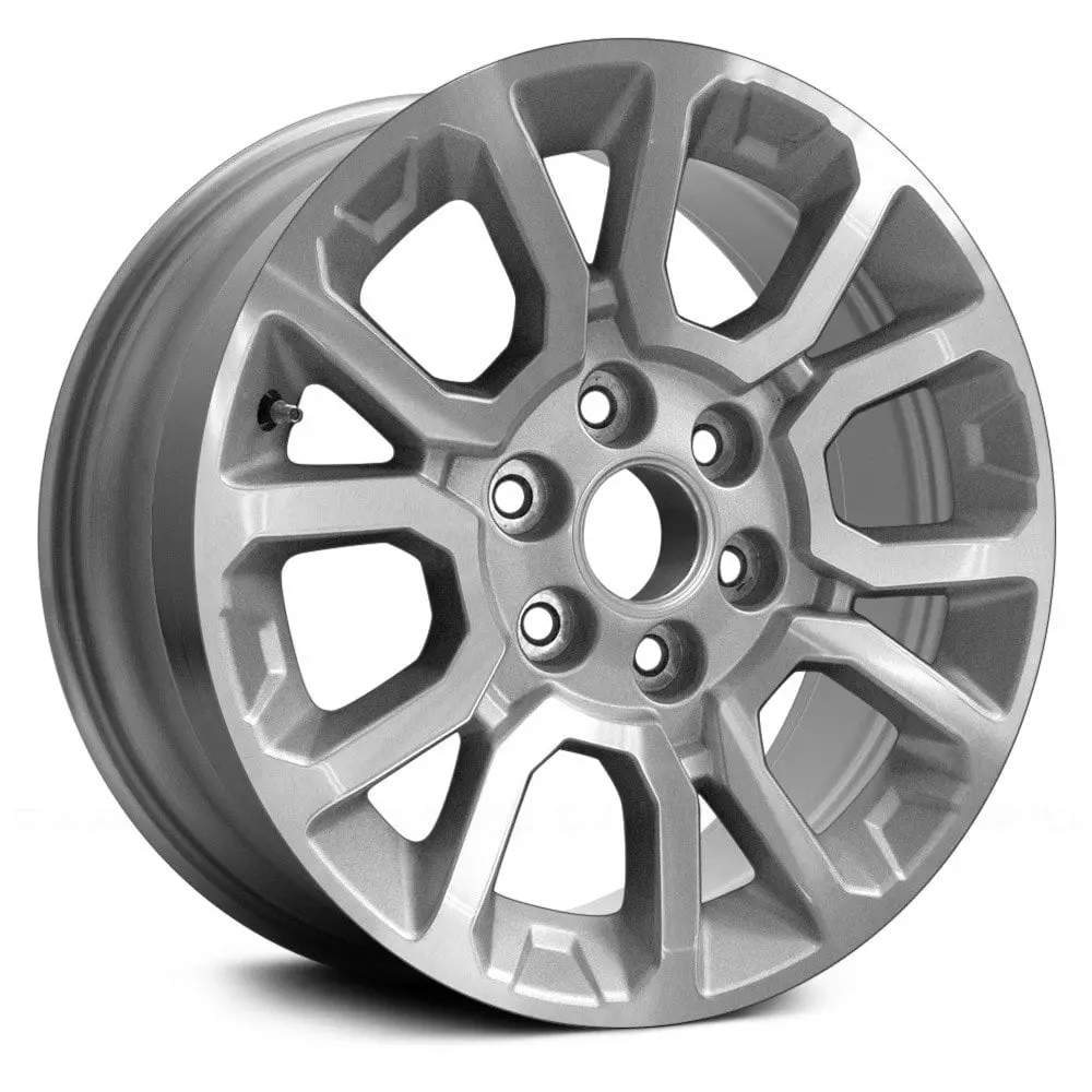 18 X 8.5 Alloy Remanufactured Wheel With 6 X 139.7 Bolt Pattern | Oem Factory Replacement Rim | Gmc Sierra 1500 2014–2017 - Machined And Silver | Machined And Silver 1