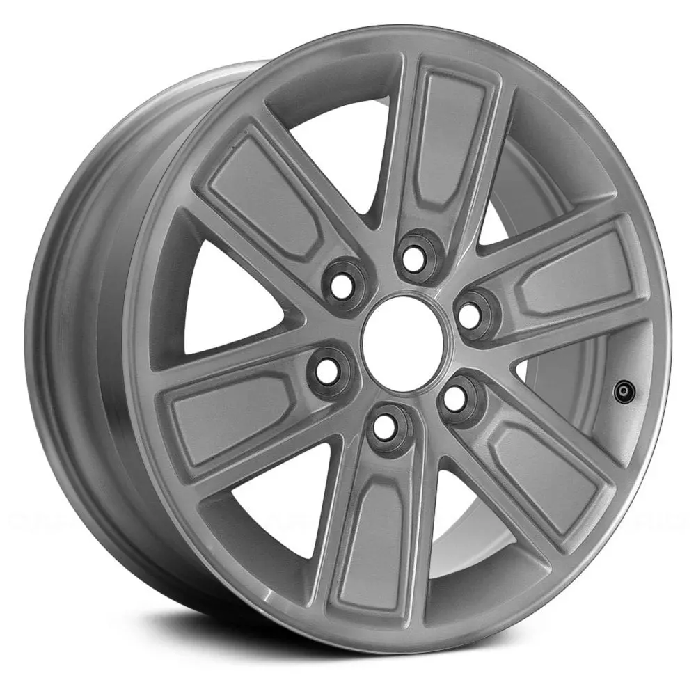 17 X 8 Alloy Remanufactured Wheel With 6 X 139.7 Bolt Pattern | Oem Factory Replacement Rim | Gmc Sierra 1500 2014-2017 - Machined And Silver | Machined And Silver 1