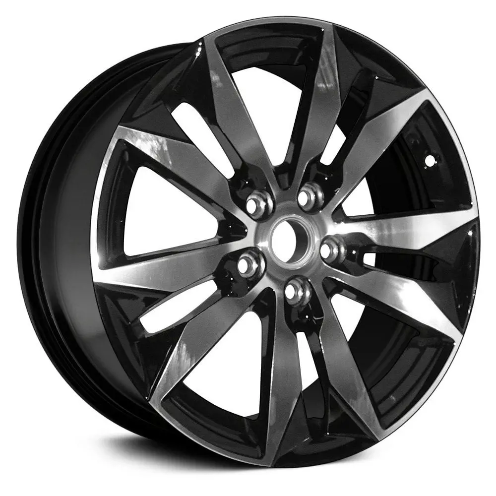 18 X 8.5 Alloy Replica Wheel With 5 X 114.3 Bolt Pattern | Oem Factory Replacement Rim | Chevrolet Malibu 2016–2020 - Slow Machined And Black | Slow Machined And Black 1