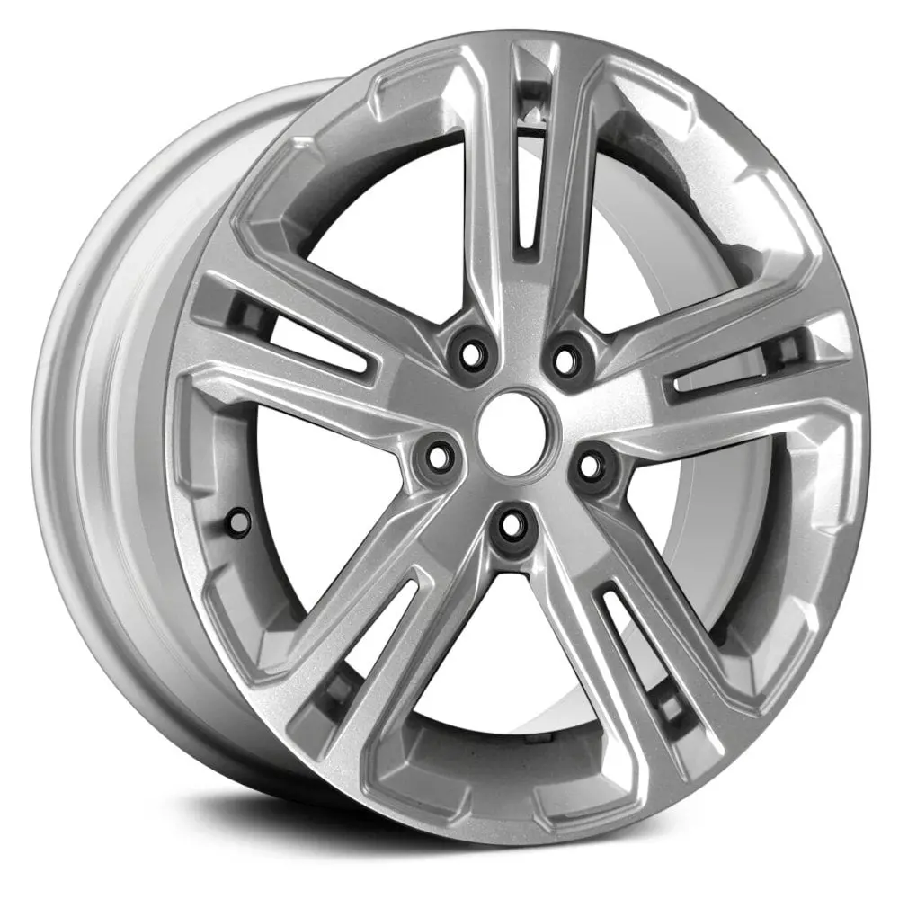 17 X 7 Alloy Remanufactured Wheel With 5 X 114.3 Bolt Pattern | Oem Factory Replacement Rim | Gmc Terrain 2018-2019 - Sparkle Silver | Sparkle Silver 1