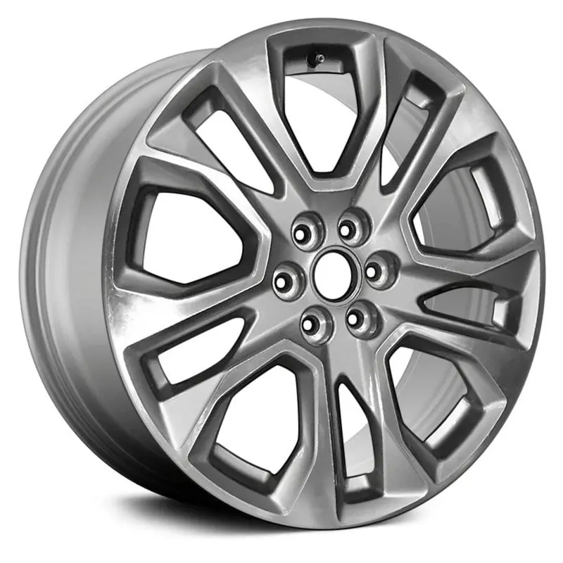 20 X 8 Alloy Remanufactured Wheel With 6 X 120 Bolt Pattern | Oem Factory Replacement Rim | Chevy Traverse 2018-2019 - Machined And Light Argent Metallic | Machined And Light Argent Metallic 1