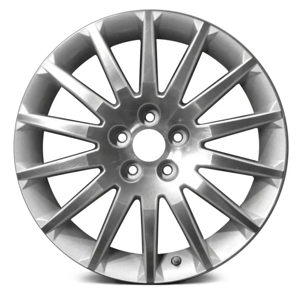 18 X 7 Alloy Remanufactured Wheel With 5 X 110 Bolt Pattern | Oem Factory Replacement Rim | Saturn Aura 2007-2009 - Machined With Silver Pockets | Machined With Silver Pockets 1