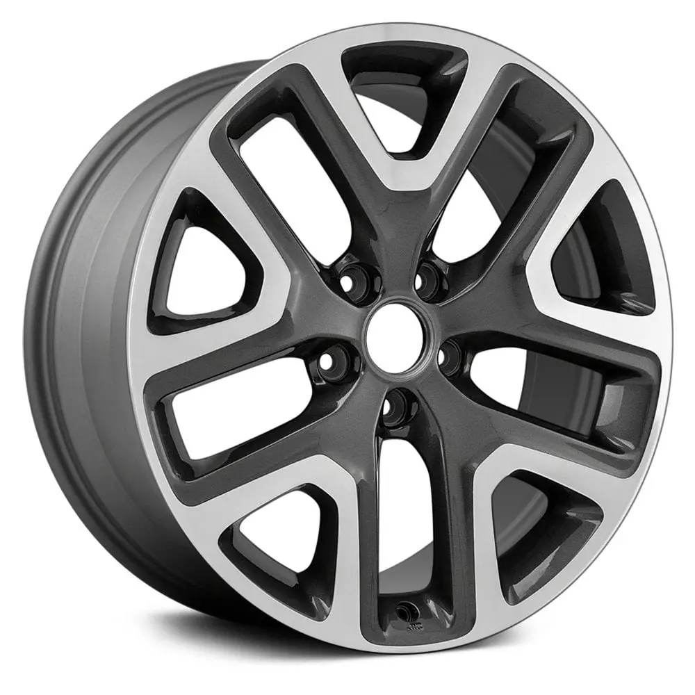18 X 7 Alloy Remanufactured Wheel With 5 X 110 Bolt Pattern | Oem Factory Replacement Rim | Jeep Renegade 2015-2017 - Machined And Medium Charcoal Metallic | Machined And Medium Charcoal Metallic 1