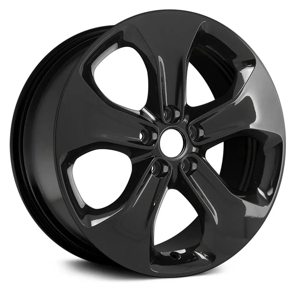 18 X 7 Alloy Remanufactured Wheel With 5 X 110 Bolt Pattern | Oem Factory Replacement Rim | Jeep Compass 2017–2018 - Black | Black 1