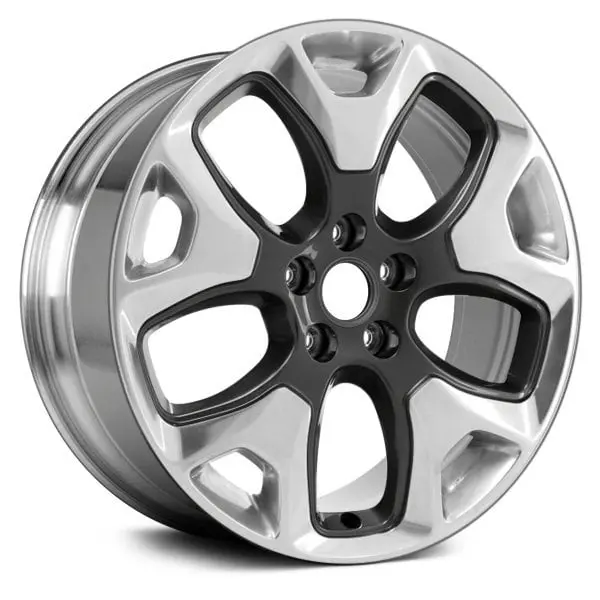 18 X 7 Alloy Remanufactured Wheel With 5 X 110 Bolt Pattern | Oem Factory Replacement Rim | Jeep Compass 2017-2018 - Polished And Dark Charcoal Metallic | Polished And Dark Charcoal Metallic 1