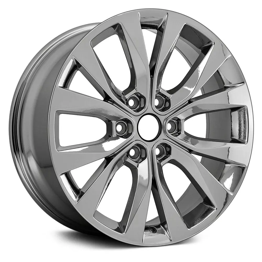 20X8.5 Light Pvd Oe Chrome Replica Alloy Wheel For Ford F-150 2015–2017 | Oem Style Replacement Rim | Fits 6X135 Bolt Pattern 1