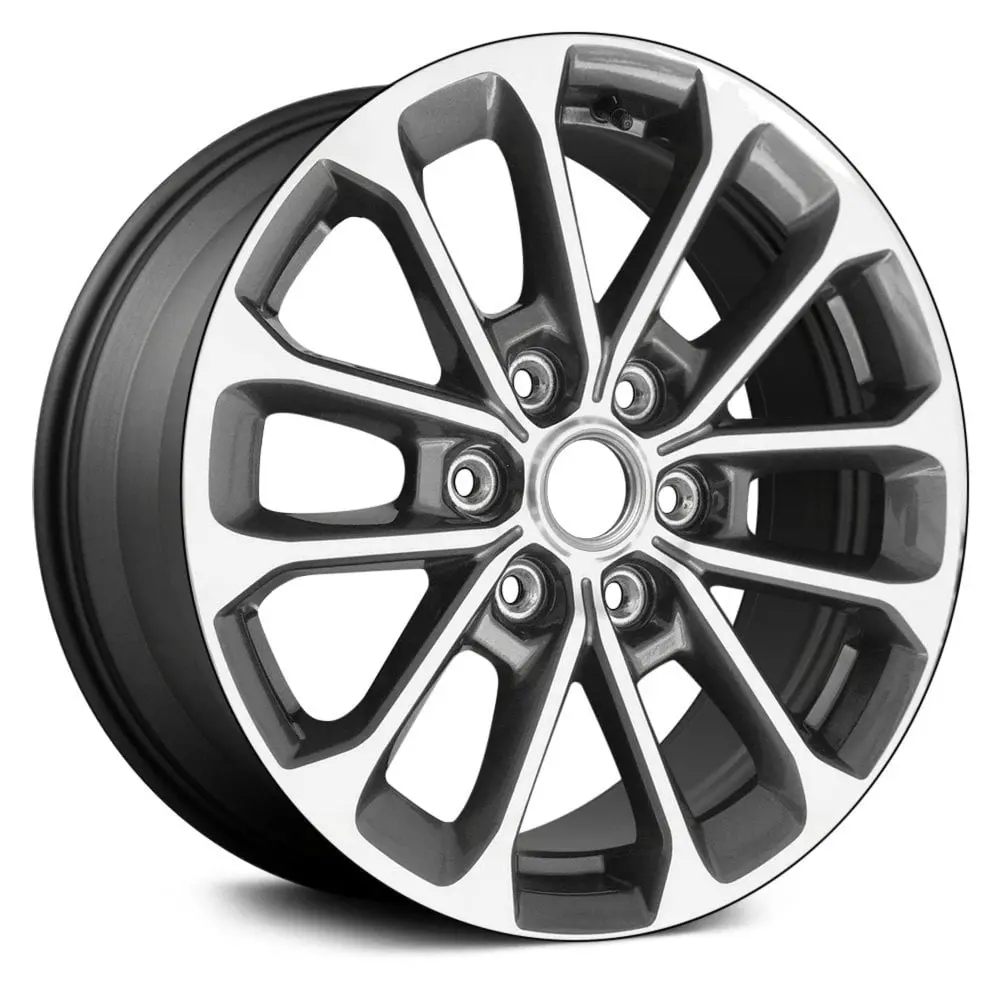 17X7.5 Medium Metallic Silver & Black Trim Remanufactured Alloy Wheel For Ford Fusion 2016–2017 | Oem Replacement Rim | Fits 5X108 Bolt Pattern 1