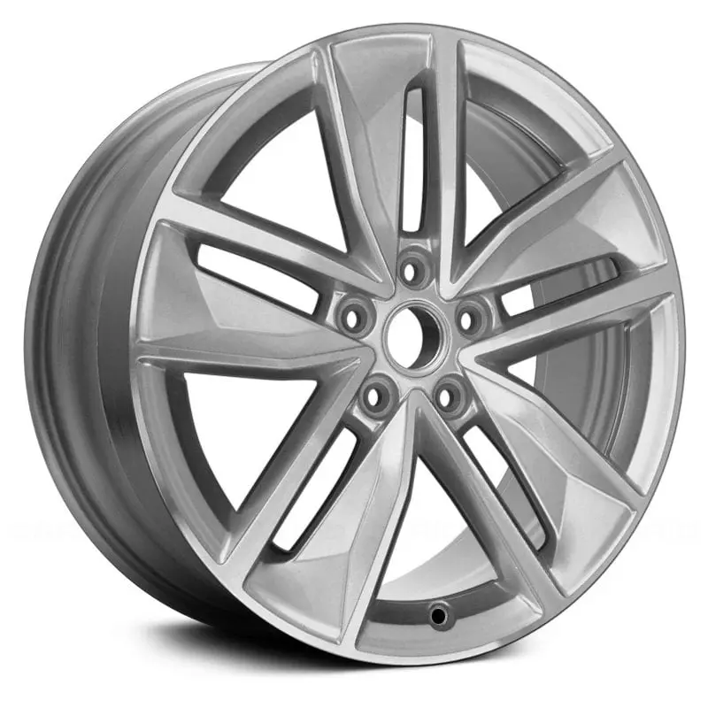 Lkq Corp Double 5-Spoke Machined Silver 18X7 Alloy Wheel For Audi Q3 (2016–2017) | Oem Factory Rim 1