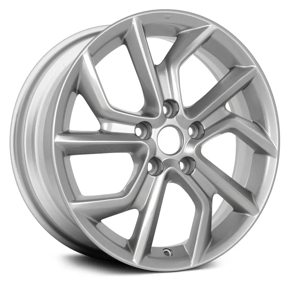 17" X 6.5" Alloy Remanufactured Wheel With 5 X 114.3 Bolt Pattern | Oem Factory Replacement Rim | Nissan Sentra 2013-2015 - Medium Silver Metallic | Medium Silver Metallic 1