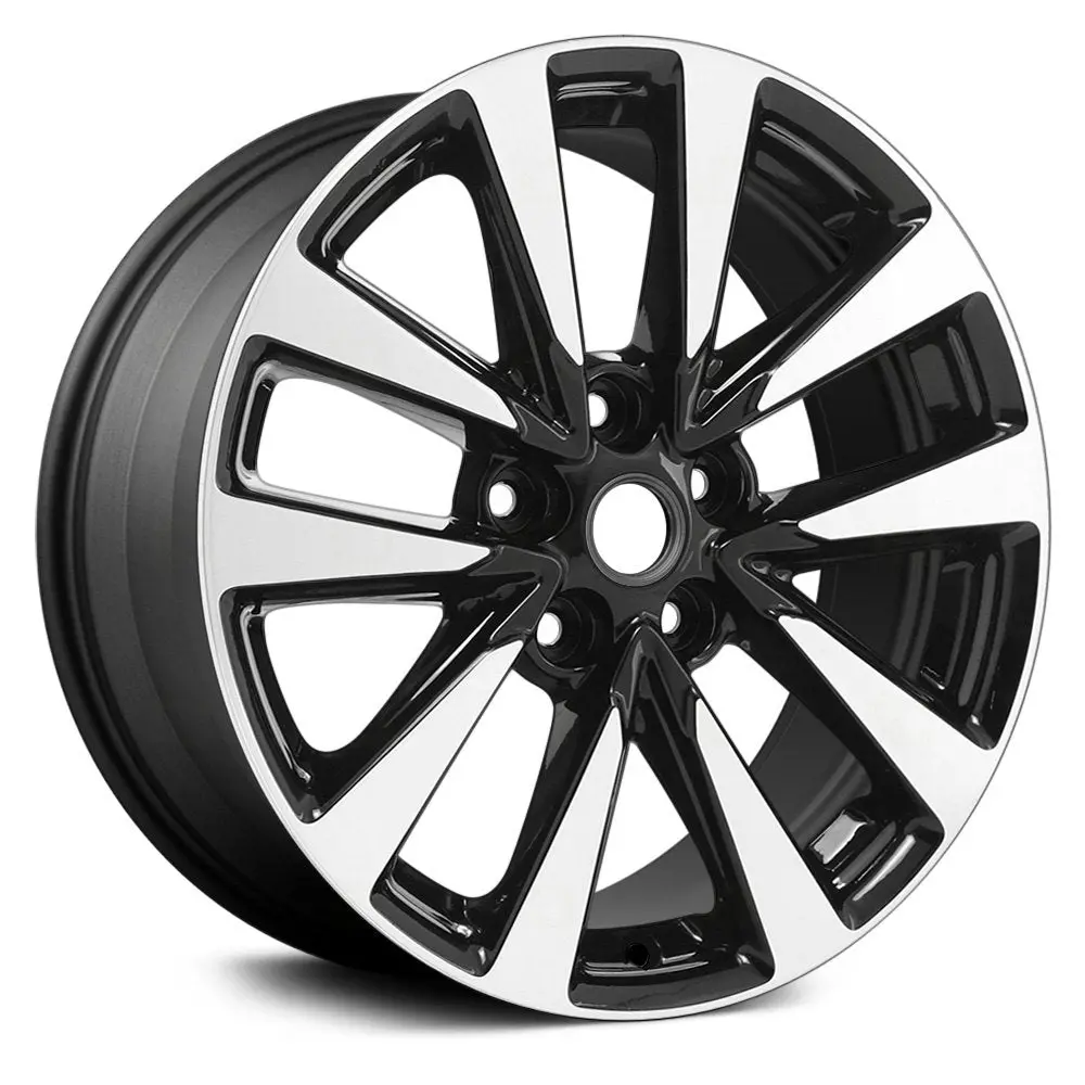 17" X 7.5" Alloy Remanufactured Wheel With 5 X 114.3 Bolt Pattern | Oem Factory Replacement Rim | Nissan Altima 2016-2017 - Machined And Charcoal | Machined And Charcoal 1