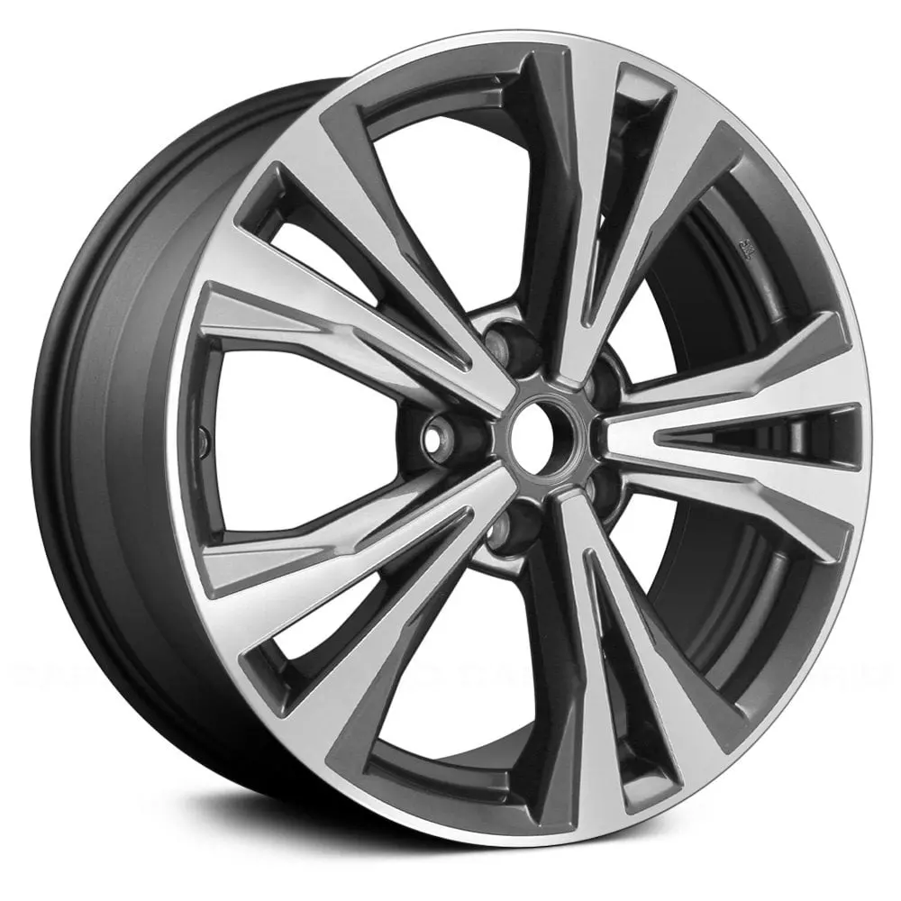 20" X 7.5" Alloy Remanufactured Wheel With 5 X 114.3 Bolt Pattern | Oem Factory Replacement Rim | Nissan Pathfinder 2017 - Machined And Dark Charcoal | Machined And Dark Charcoal 1